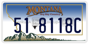 518118C  license plate in MT