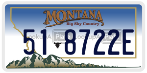518722E  license plate in MT