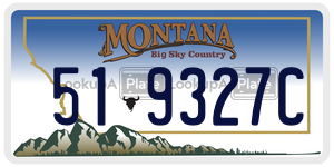519327C  license plate in MT