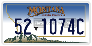 521074C  license plate in MT