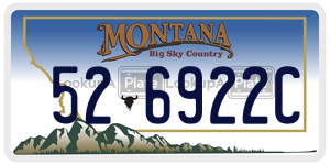 526922C  license plate in MT