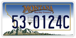 530124C  license plate in MT