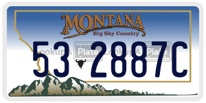 532887C  license plate in MT