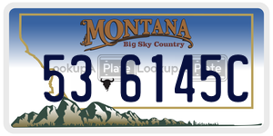 536145C  license plate in MT