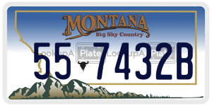 557432B  license plate in MT