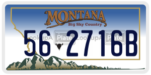 562716B  license plate in MT