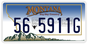 565911G license plate in Montana