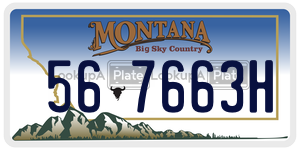 567663H license plate in Montana