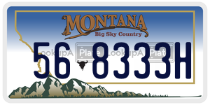 568333H  license plate in MT