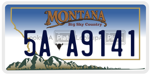 5AA9141  license plate in MT