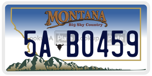 5AB0459  license plate in MT