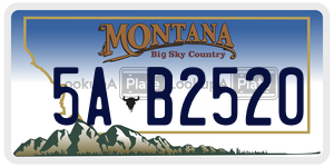5AB2520  license plate in MT