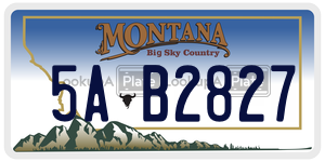 5AB2827  license plate in MT
