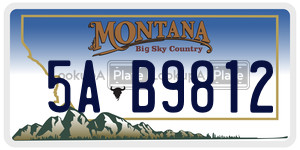 5AB9812  license plate in MT