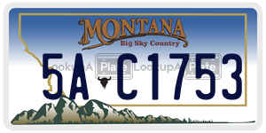 5AC1753  license plate in MT