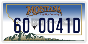 600041D  license plate in MT