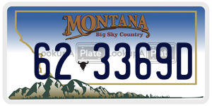 623369D  license plate in MT