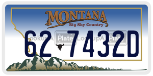 627432D  license plate in MT