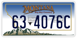 634076C  license plate in MT