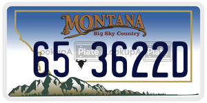 653622D  license plate in MT