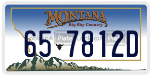 657812D  license plate in MT