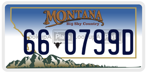 660799D  license plate in MT
