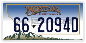 662094D  license plate in MT