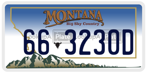 663230D  license plate in MT