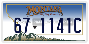 671141C  license plate in MT