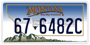 676482C  license plate in MT