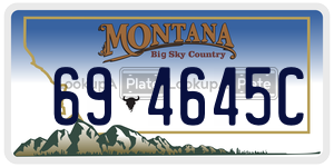 694645C  license plate in MT
