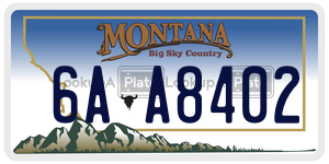 6AA8402  license plate in MT