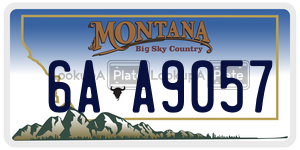 6AA9057  license plate in MT
