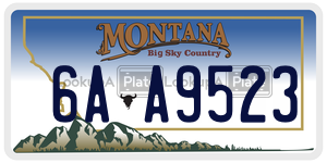 6AA9523  license plate in MT