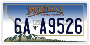 6AA9526  license plate in MT