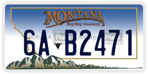 6AB2471  license plate in MT