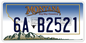 6AB2521  license plate in MT