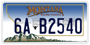 6AB2540  license plate in MT