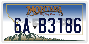 6AB3186  license plate in MT