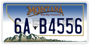 6AB4556  license plate in MT