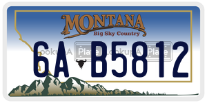 6AB5812  license plate in MT