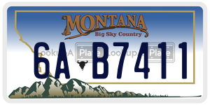 6AB7411  license plate in MT