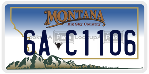 6AC1106  license plate in MT