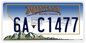 6AC1477  license plate in MT