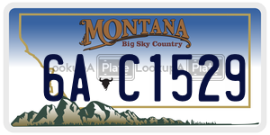 6AC1529  license plate in MT
