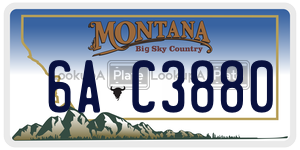 6AC3880  license plate in MT