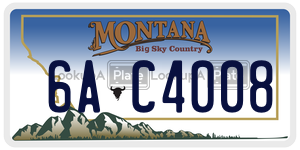 6AC4008  license plate in MT