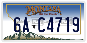 6AC4719  license plate in MT