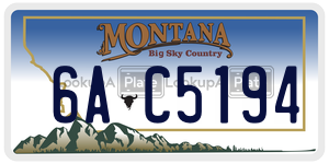 6AC5194  license plate in MT