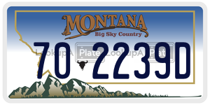 702239D  license plate in MT